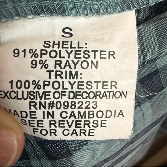 Magellan | Green and Blue Plaid Magwick Loose Fit Shirt | Sz S - Picture 8 of 9